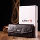 Лакований жіночий гаманець із клапаном із фактурної шкіри під рептилію KARYA 21114 Коричневий