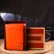 Уникальный вертикальный кошелек из натуральной кожи CANPELLINI 21680 Оранжевый