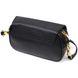 Вечерняя женская сумка с фигурным клапаном из натуральной кожи Vintage 22429 Черная