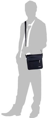 Невелика шкіряна чоловіча сумка через плече MIS MS4234-2, Чорний