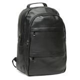 Мужской рюкзак из натуральной кожи Keizer K1883-black с множеством карманов для удобства