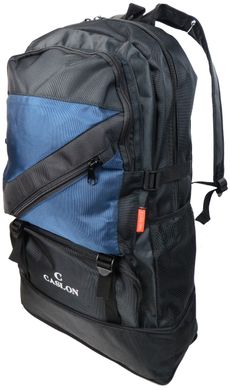 Рюкзак туристический с возможностью увеличения 40L Caslon S9802 черный с синим