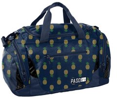 Женская спортивная сумка синяя с ананасами 27L Paso