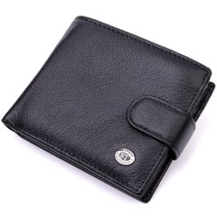 Классическое портмоне для мужчин с блоком для карт из натуральной кожи ST Leather 19473 Черное