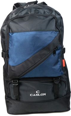 Рюкзак туристичний з можливістю збільшення 40L Caslon S9802 чорний із синім