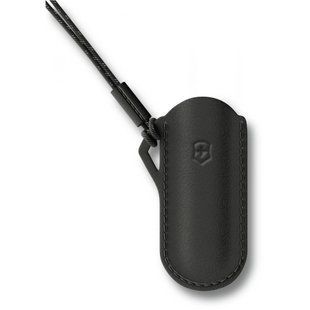 Кожаный чехол для складного ножа Victorinox Dark Illusion Черный для Classic Colors 58 мм на 2 слоя 4.0670.3