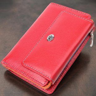 Яркий кошелек для женщин из натуральной кожи ST Leather 22503 Красный