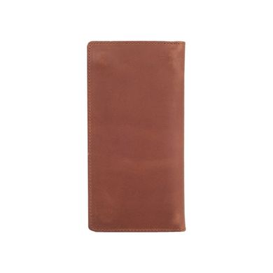 Бумажник с матовой натуральной кожи темно рыжого цвета на 14 карт, коллекция "Mehendi Classic"