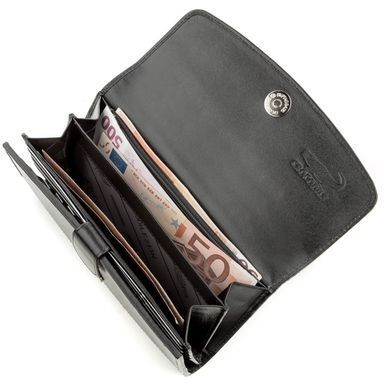 Кошелек-клатч CROCODILE LEATHER 18572 из натуральной кожи крокодила Черный