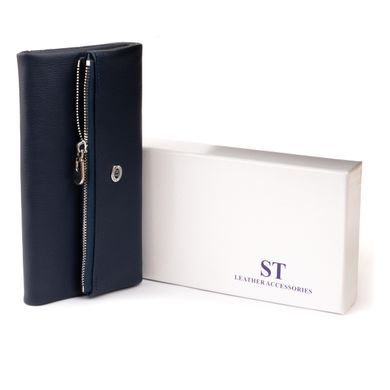 Клатч конверт с карманом для мобильного кожаный женский ST Leather 19272 Синий