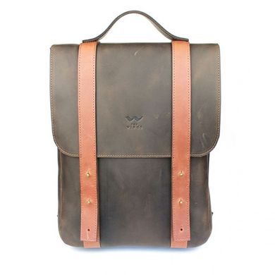 Натуральний шкіряний рюкзак 13" коричнево-коньячний вінтажний Blanknote TW-BagBack-13-brw-kon-crz