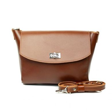 Женская кожаная сумка Mini Cross светло-коричневая Blanknote TW-MiniCross-kon-ksr