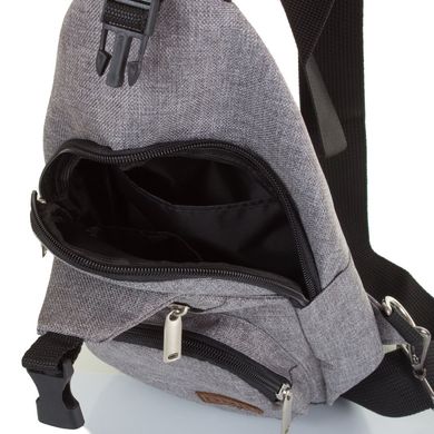 Мужская сумка-рюкзак DNK LEATHER (ДНК ЛЕЗЕР) DNK-JOKER№2-BAG-7 Серый