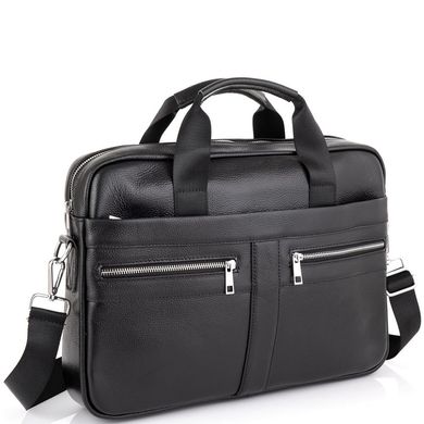 Шкіряна сумка для ноутбука чоловіча Tiding Bag A25-1120A Чорний