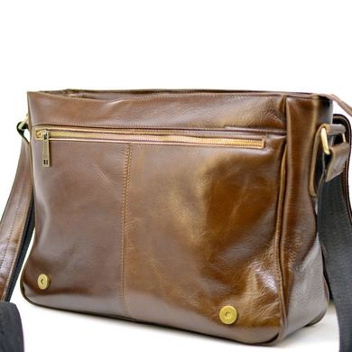 Чоловіча сумка-листоноша з натуральної шкіри CQ-7338-3md бренду TARWA Коричневий