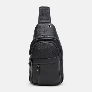 Мужской кожаный рюкзак через плечо Borsa Leather k1338-black