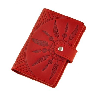 Обложка для паспорта 3.0 Инди Коралл (кожа) - красный Blanknote BN-OP-3-coral-ls