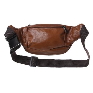 Мужская поясная сумка кожаная Keizer K1166-brown