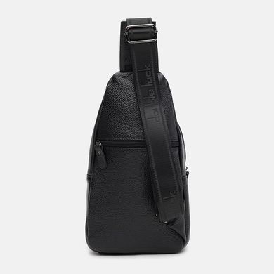 Чоловічий рюкзак шкіряний через плече Borsa Leather k1338-black