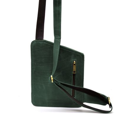 Шкіряний слінг рюкзак на одне плече TARWA RE-232-3md Зелений