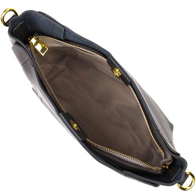 Ділова жіноча сумка з натуральної шкіри 22109 Vintage Чорна