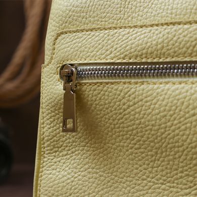 Оригінальний жіночий рюкзак з натуральної шкіри Shvigel 16307 Жовтий