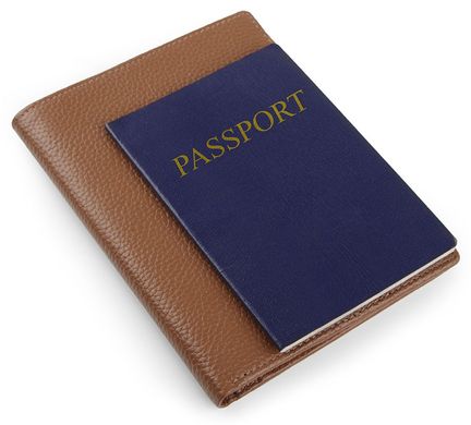 Гаманець SHVIGEL 13833 шкіряний з відділеннями для паспортів Рудий