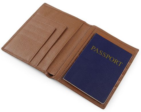 Кошелек SHVIGEL 13833 кожаный с отделениями для паспортов Рыжий