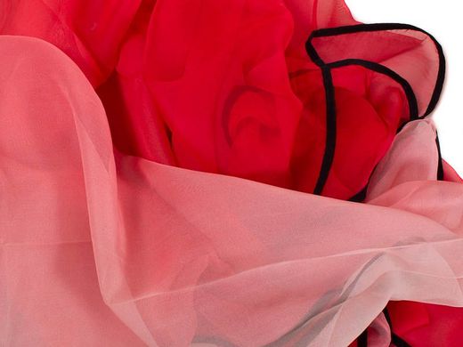 Рожевий красивий крепдешиновий шарф для жінок ETERNO ES0107-37-red, Рожевий