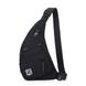 Тонкая текстильная сумка-слинг черного цвета Confident AT09-T-HD-23370A Черный