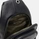 Мужской кожаный рюкзак через плечо Borsa Leather k1338-black, натуральная кожа, черный цвет, 4 кармана
