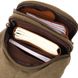 Чоловіча практична текстильна сумка через плече з ущільненою спинкою Vintagе 22174 Оливковий
