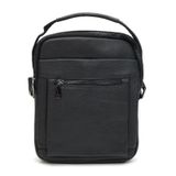 Мужская кожаная сумка Borsa Leather k1885-black фото