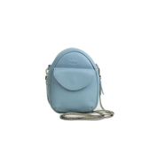 Натуральна шкіряна жіноча міні-сумка Kroha блакитний флотар Blanknote TW-Kroha-blue-flo фото