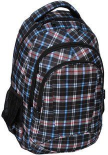 Молодежный рюкзак PASO 24L 15-8090B серый в клетку