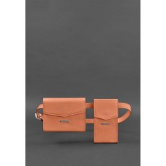 Набор женских коралловых кожаных сумок Mini поясная/кроссбоди Blanknote BN-BAG-38-living-coral