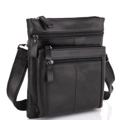 Мужская кожаная сумка через плечо Tiding Bag N2-8011A Черный