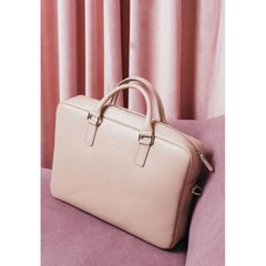 Натуральна шкіряна ділова сумка Briefcase 2.0 світло-бежевий Blanknote TW-Briefcase-2-beige