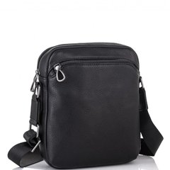 Чоловіча шкіряна сумка через плече чорна Tiding Bag SM8-9686-4A Чорний