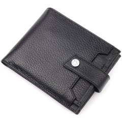 Класичний чоловічий гаманець із натуральної шкіри KARYA 21066 Чорний