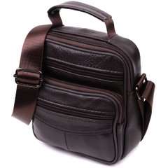 Небольшая сумка на плечо из натуральной кожи Vintage sale_15055 Коричневый