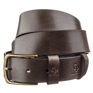Ремінь чоловічий з закругленою пряжкою Grande Pelle 11272 Капучино
