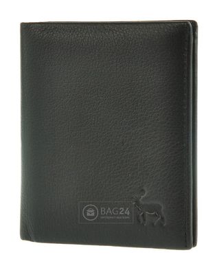 Маленький кожаный бумажник с зажимом для денег Marco Coverna, Черный