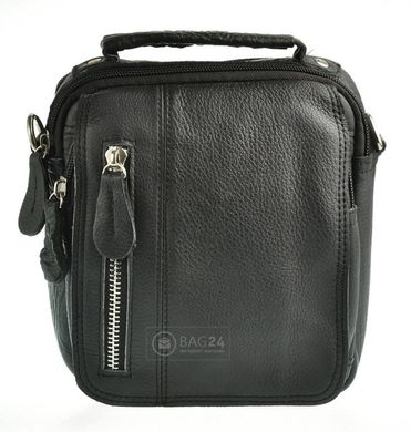 Небольшая мужская кожаная сумка Accessory Collection 12750, Черный