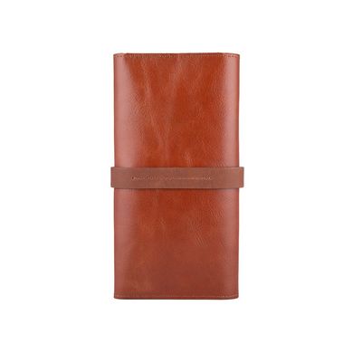 Місткий шкіряний гаманець на кобурною гвинті бурштинового кольору