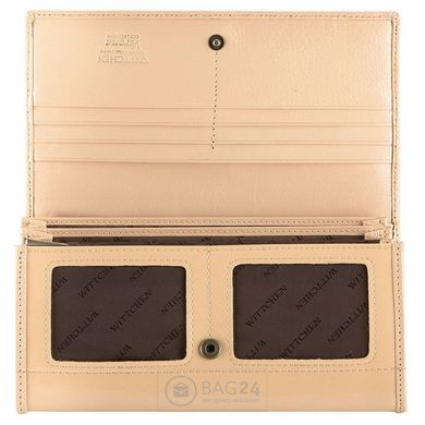 Яскравий шкіряний гаманець для сучасних жінок WITTCHEN 25-1-052-B, Бежевий