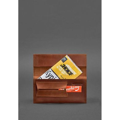 Натуральный кожаный кисет для табака 1.0 светло-коричневый Crazy Horse Blanknote BN-KT-1-k-kr