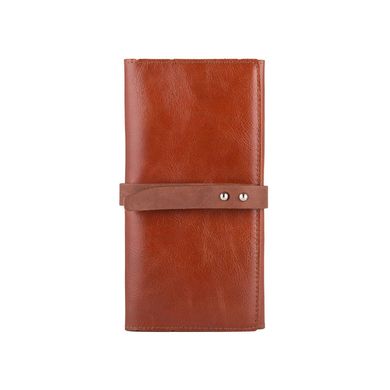 Вместительный кожаный бумажник на кобурном винте янтарного цвета