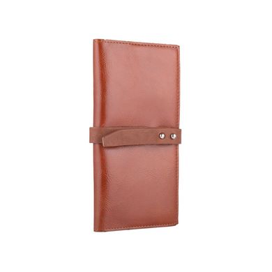 Вместительный кожаный бумажник на кобурном винте янтарного цвета