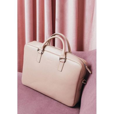 Натуральна шкіряна ділова сумка Briefcase 2.0 світло-бежевий Blanknote TW-Briefcase-2-beige